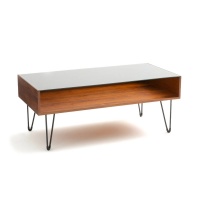 Столик Журнальный со стеклянной столешницей Watford единый размер каштановый LA REDOUTE INTERIEURS  фото, kupilegko.ru